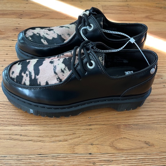 NEW Dr. Martens Zeffir 3i Bex Buttero Hair On Black Leather Men Size 9/Womens 10 - Picture 2 of 9